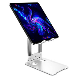 Gripp Trivot Universal Stand for iPhone / iPad (Aluminium) -  White/Silver
