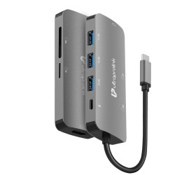 UltraProlink UL1056-7 in1 Type C Hub Adapter,HDMI,Card Readers,100W PD,3 USB for MacBook