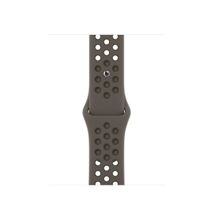 Apple Watch - 41mm Midnight Olive Gray/Cargo Khaki Nike Sport Band - Regular