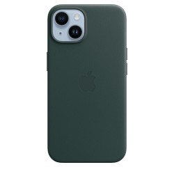 Apple - iPhone 14 Leather Case with MagSafe Forest Green