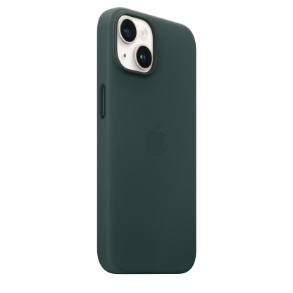 Apple - iPhone 14 Leather Case with MagSafe Forest Green