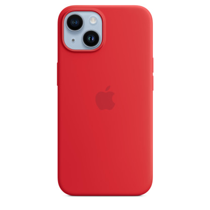 Apple - iPhone 14 Silicone Case with MagSafe - (Product)Red Apple - iPhone 14 Silicone Case with MagSafe - (Product)Red