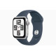 Apple Watch SE GPS 40mm Silver Aluminium Case with Storm Blue Sport Band - Medium/Large