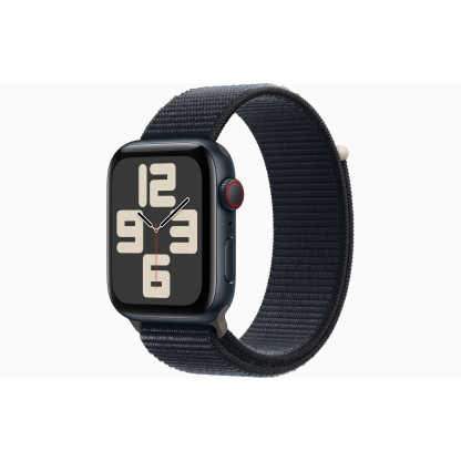 Apple Watch SE GPS + Cellular 44mm Midnight Aluminium Case with Midnight Sport Loop