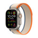 Apple Watch Ultra 2 GPS + Cellular, 49mm Titanium Case with Orange/Beige Trail Loop - Small/Medium