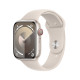 Apple Watch Series 9 GPS + Cellular 45mm Starlight Aluminium Case with Starlight Sport Band - Small/Medium