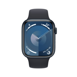 Apple Watch Series 9 GPS + Cellular 41mm Midnight Aluminium Case with Midnight Sport Band - Medium/Large