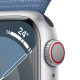 Apple Watch Series 9 GPS + Cellular 45mm Silver Aluminium Case with Winter Blue Sport Loop
