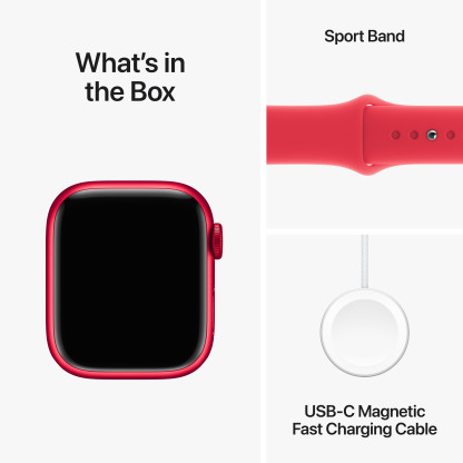 Apple Watch Series 9 GPS + Cellular 41mm (PRODUCT)RED Aluminium Case with (PRODUCT)RED Sport Band -Medium/Large