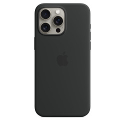 Apple - iPhone 15 Pro Max Silicone Case with Magsafe-Black