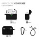 GRIPP Silicone Air-Pods Pro Carrying Case Cover with Anti-Lost Earphone Strap & Keychain Hook  Case (Black)