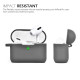 GRIPP® Silicone Air-Pods Pro Carrying Case Cover with Anti-Lost Earphone Strap & Keychain Hook  Case (Charcoal)
