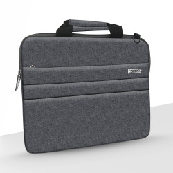 GRIPP LECON Ultra-Slim 13.3 inch MacBook Sleeve PU Leather Laptop Messenger Bag (Grey)