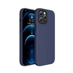 VAKU Liquid Silicon Velvet Touch Protective Case for iPhone 12 | 12 Pro (6.1") - Midnight Blue