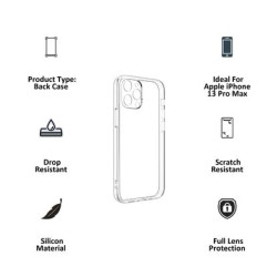 Vaku Luxos Silicon Back Case For iPhone 13 Pro (Clear)