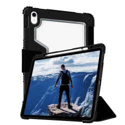 iPad 11 inch Clear Transparent Back Hardshell Cover - Black