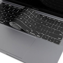 Keyboard Cover Silicone Skin with Ultra-Thin and Soft Thinnest! Only 0.08mm For MacBook Pro 13" 15" 17" (with or w/out Retina Display) iMac and MacBook Air 13" - Black