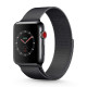 Stainless Steel Band for Apple Watch 42mm/ 44mm, iWatch Bands Milanese Mesh Loop with Magnetic Clasp for Series 3/2/ 1 (Black)