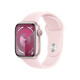 Apple Watch Series 9 GPS + Cellular 41mm Pink Aluminium Case with Light Pink Sport Band - Small/Medium