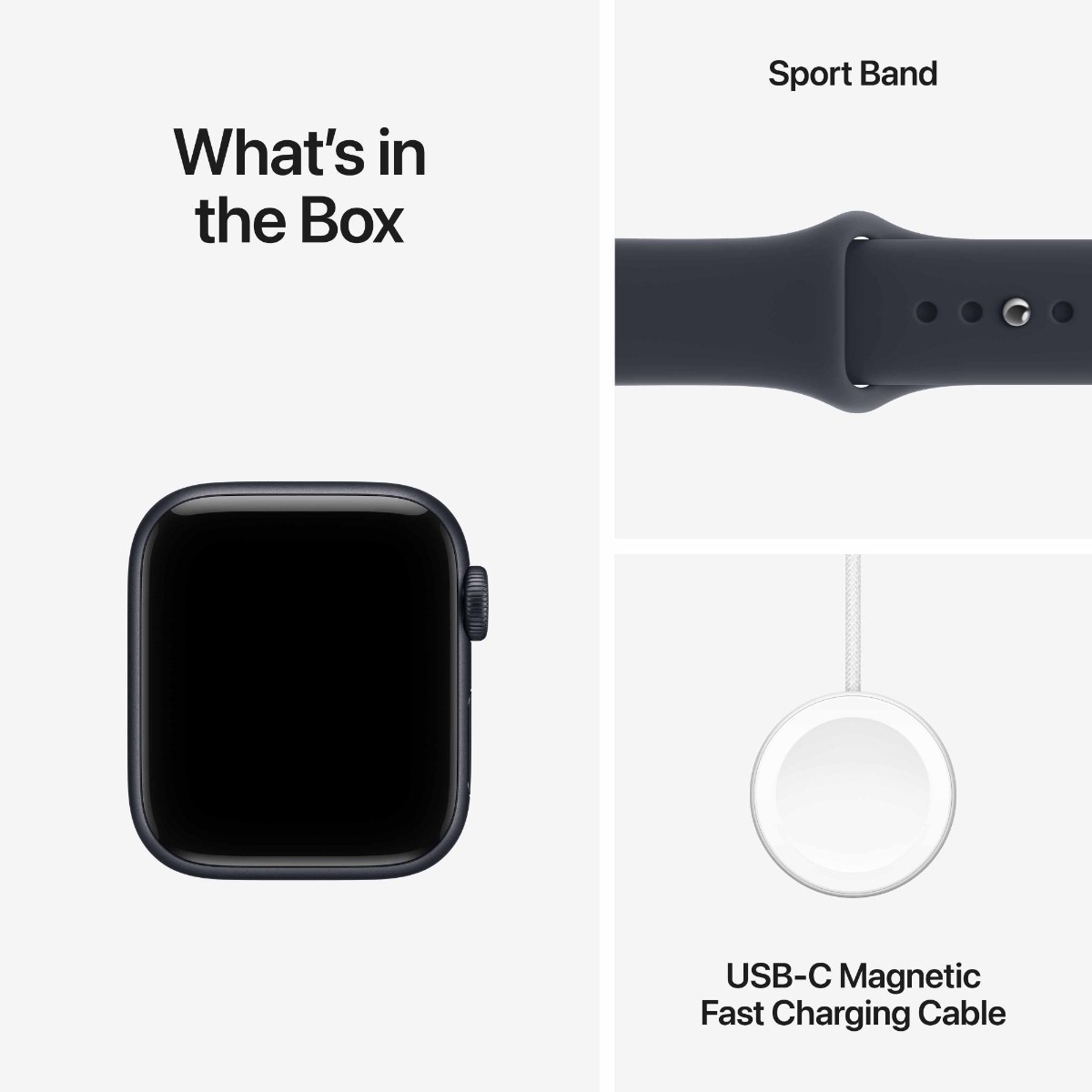Apple Watch SE 3 GPS + Cellular 44mm Midnight Aluminium Case with Navy Blue Sport Band Product Image 9