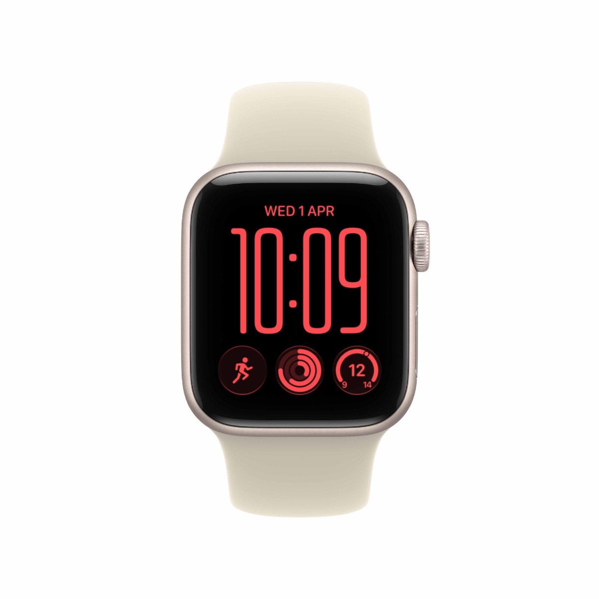 Apple Watch SE 3 GPS + Cellular 44mm Starlight Aluminium Case with Sand Sport Band Product Image 2