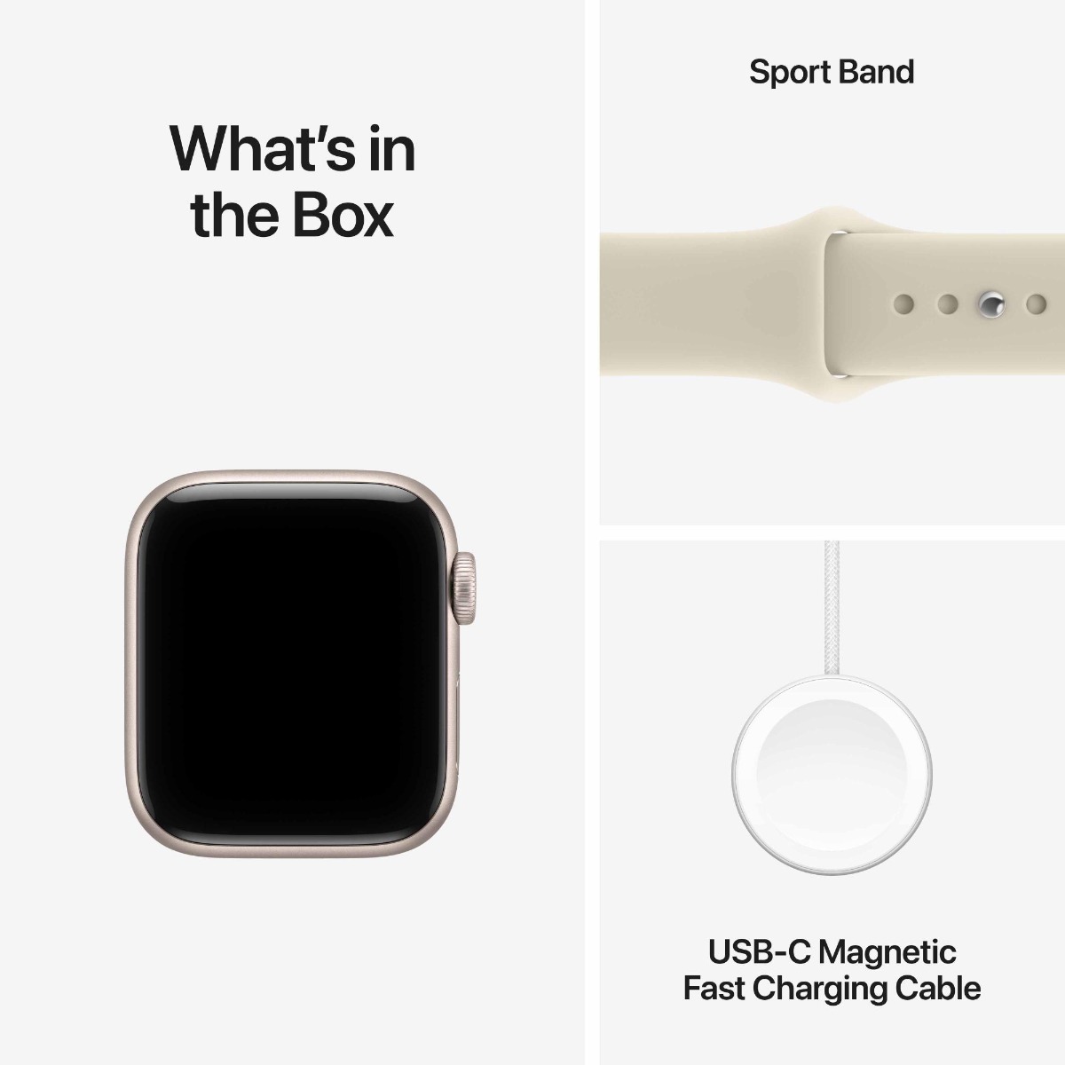 Apple Watch SE 3 GPS + Cellular 44mm Starlight Aluminium Case with Sand Sport Band Product Image 5