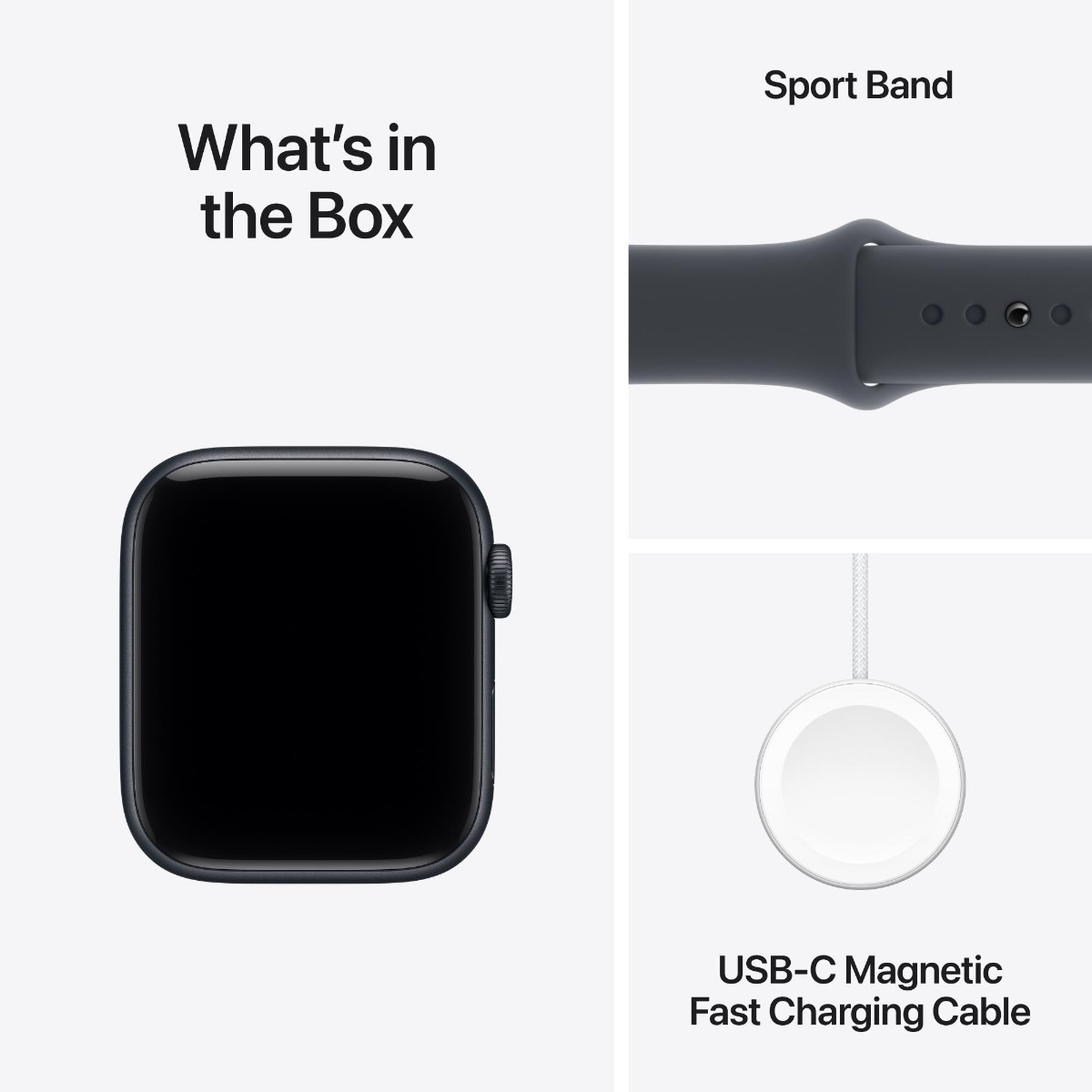 Apple Watch SE 3 GPS 40mm Midnight Aluminium Case with Navy Blue Sport Band Product Image 9