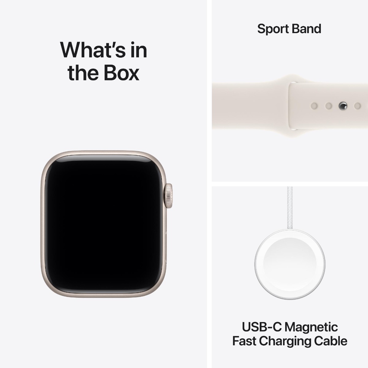 Apple Watch SE 3 GPS 40mm Starlight Aluminium Case with Sand Sport Band  Product Image 8
