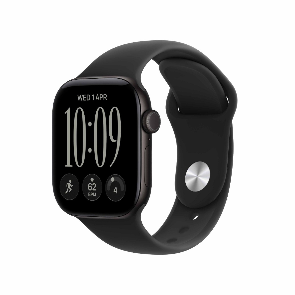 Apple Watch Series 12 GPS 42mm Black Aluminium Case with Black Sport Band Product Image 2