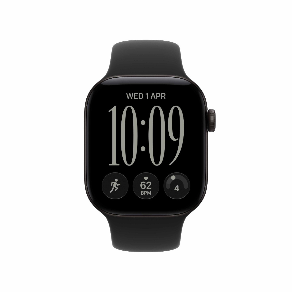 Apple Watch Series 12 GPS 42mm Black Aluminium Case with Black Sport Band Product Image 1