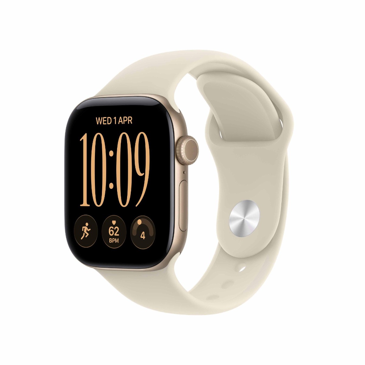 Apple Watch Series 12 GPS + Cellular 42mm Light Gold Aluminium Case with Sand Sport Band Product Image 1
