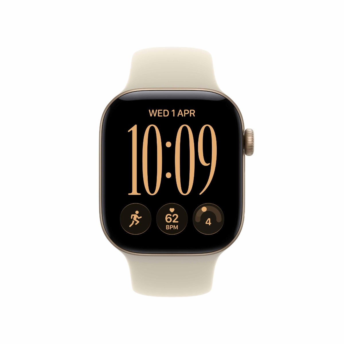 Apple Watch Series 12 GPS + Cellular 42mm Light Gold Aluminium Case with Sand Sport Band Product Image 3