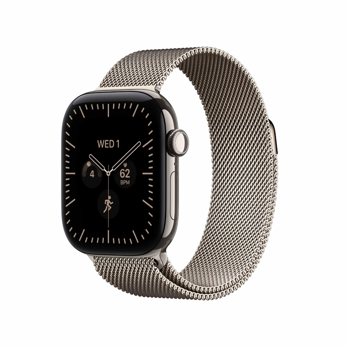 Apple Watch Series 12 GPS + Cellular 46mm Natural Titanium Case with Natural Milanese Loop Product Image 5
