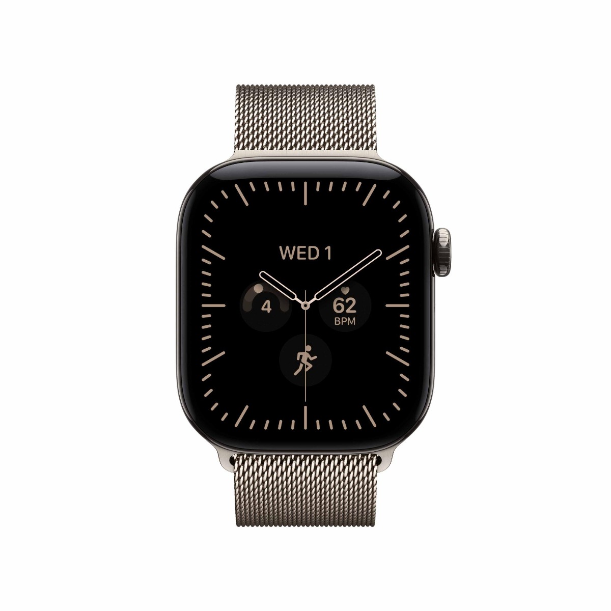 Apple Watch Series 12 GPS + Cellular 46mm Natural Titanium Case with Natural Milanese Loop Product Image 1