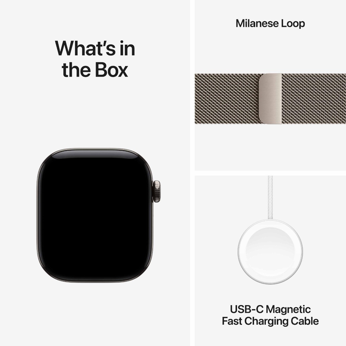 Apple Watch Series 12 GPS + Cellular 46mm Natural Titanium Case with Natural Milanese Loop Product Image 10