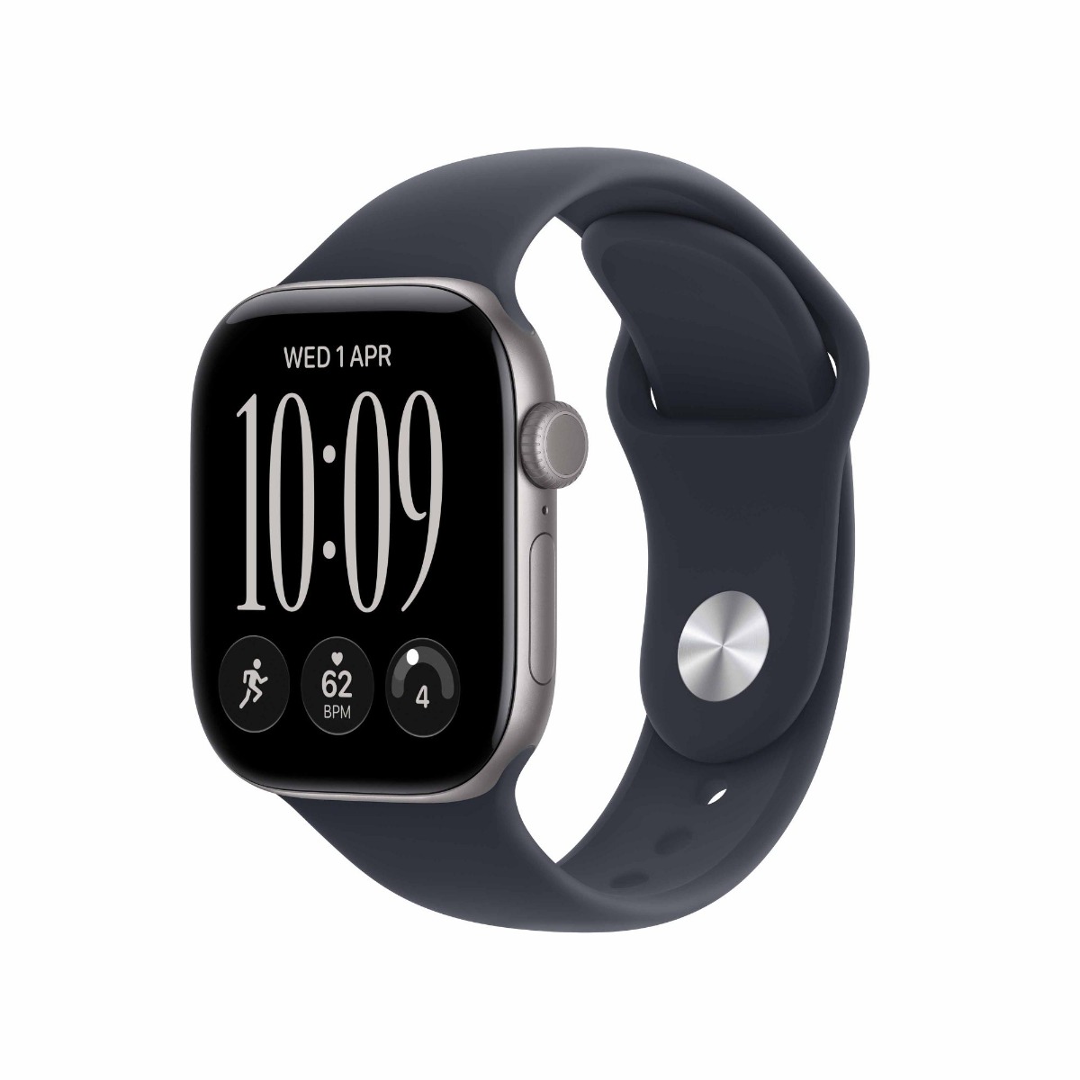 Apple Watch Series 12 GPS + Cellular 46mm Space Grey Aluminium Case with Navy Blue Sport Band Product Image 1