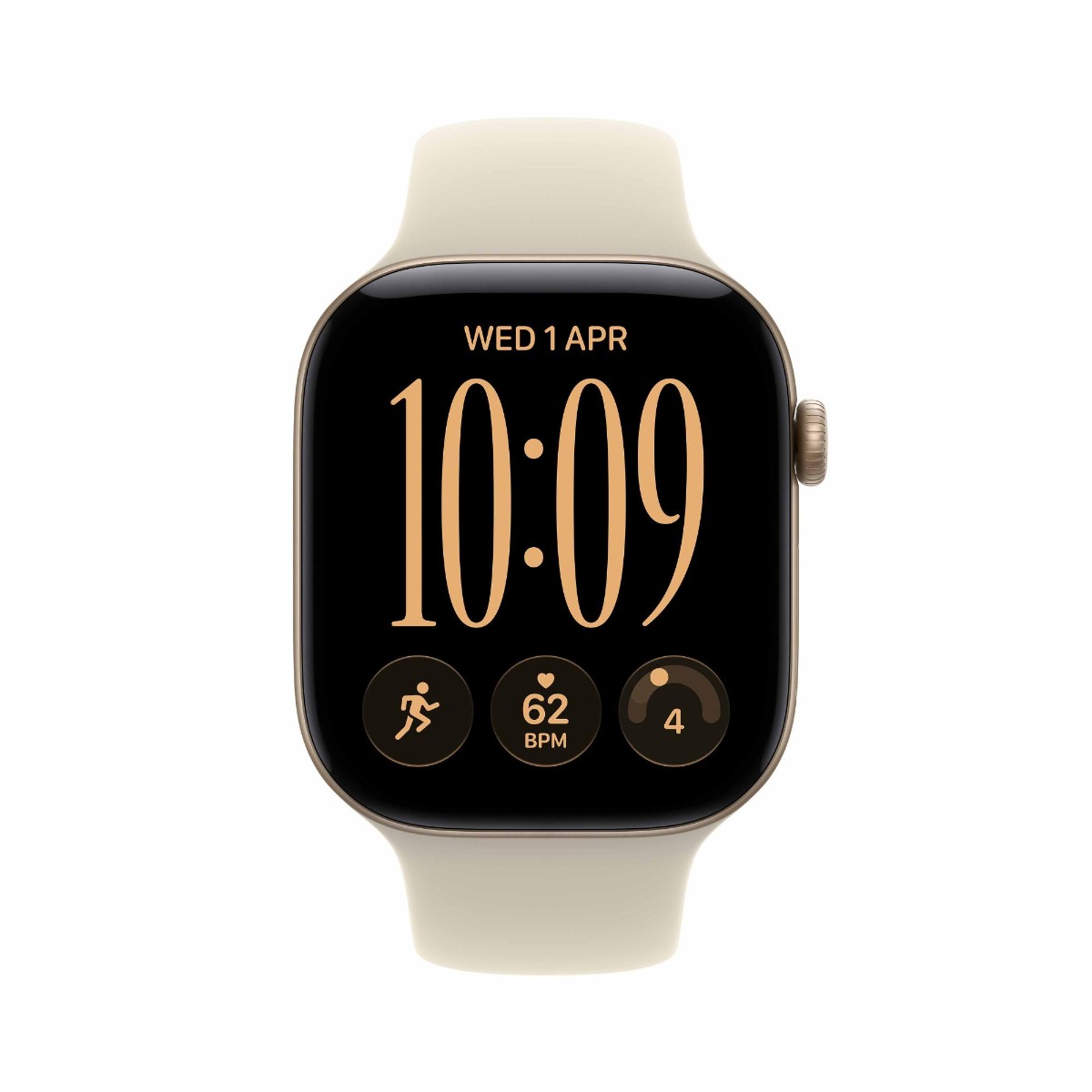 Apple Watch Series 12 GPS 46mm Light Gold Aluminium Case with Sand Sport Band Product Image 3