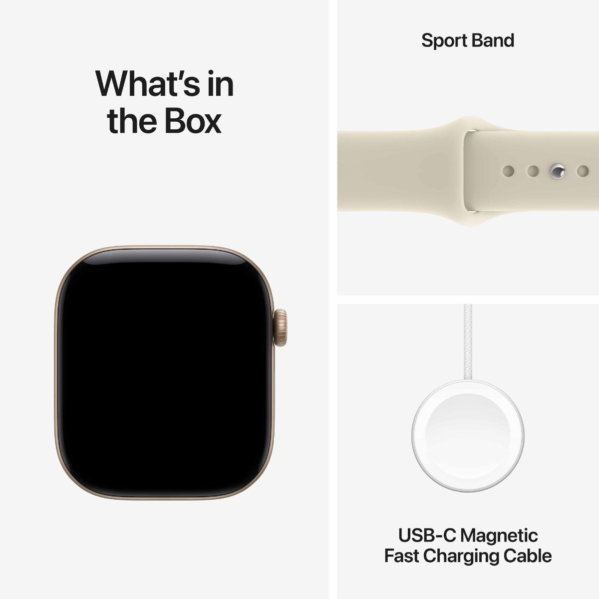 Apple Watch Series 12 GPS 42mm Light Gold Aluminium Case with Sand Sport Band Product Image 7