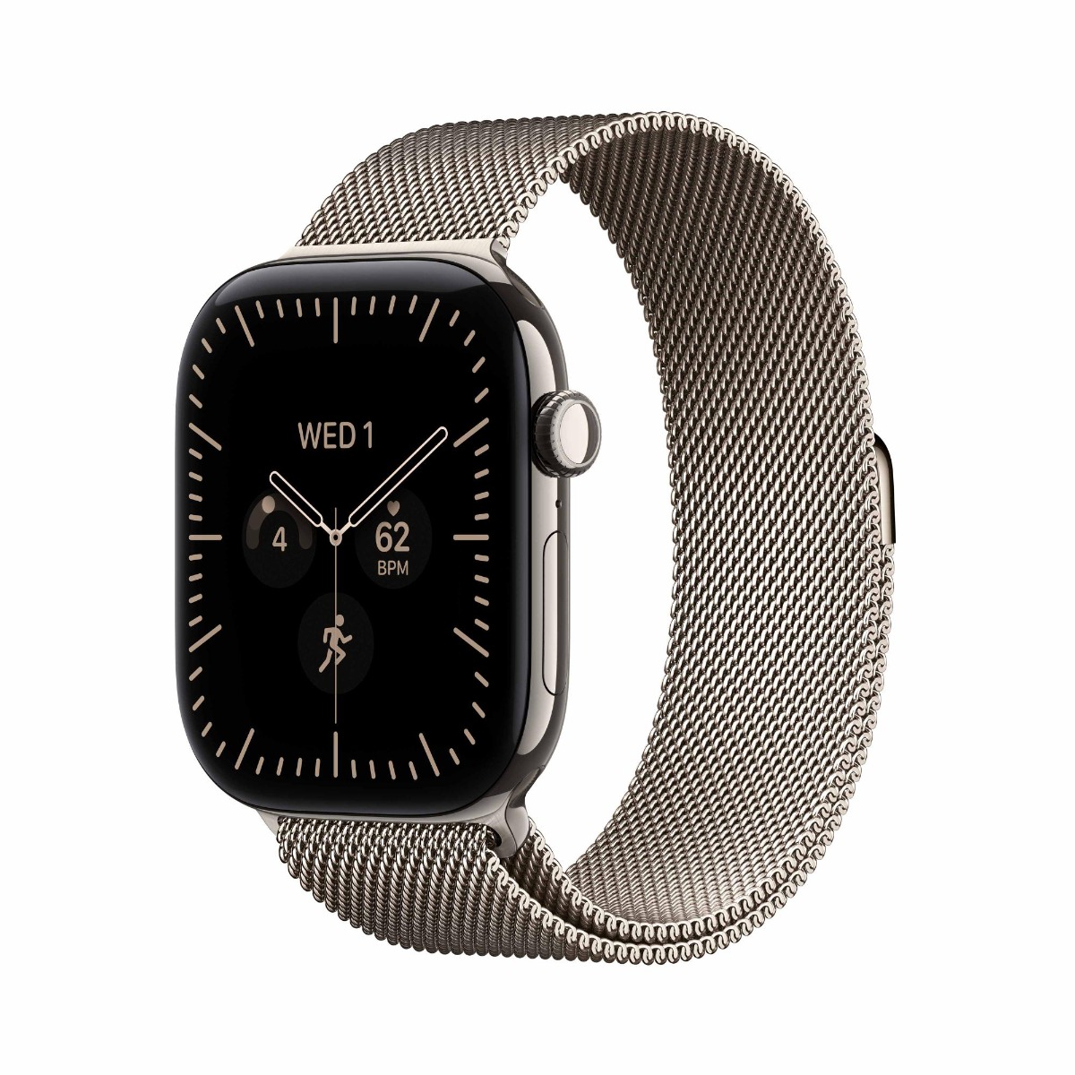Apple Watch Series 12 GPS + Cellular 42mm Natural Titanium Case with Natural Milanese Loop Product Image 5