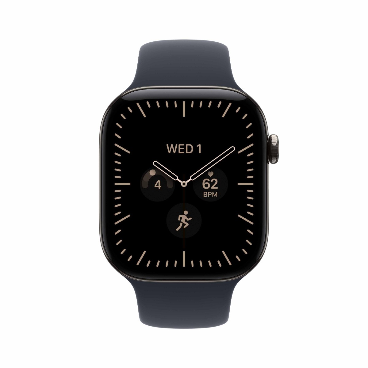 Apple Watch Series 12 GPS + Cellular 46mm Natural Titanium Case with Navy Blue Sport Band Product Image 3