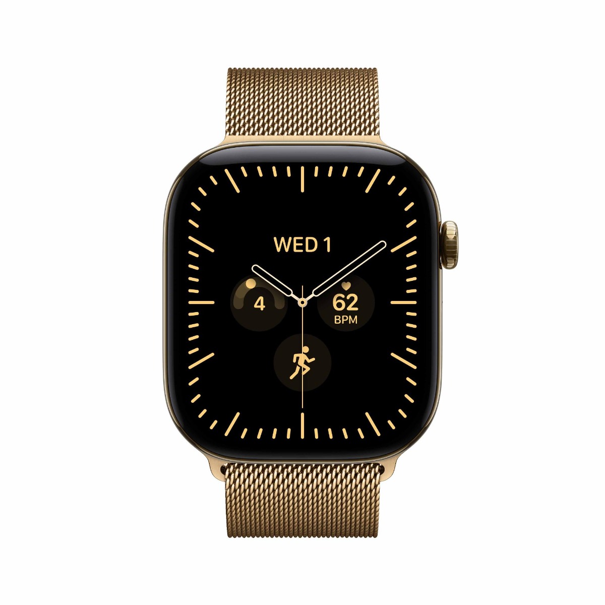 Apple Watch Series 12 GPS + Cellular 42mm Radiant Gold Titanium Case with Radiant Gold Milanese Loop Product Image 3