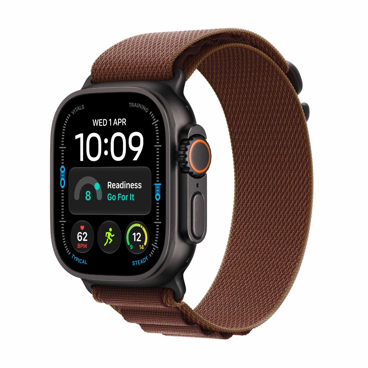 Apple Watch Ultra 4 GPS + Cellular 49mm Black Titanium Case with Burgundy Alpine Loop Product Image 5