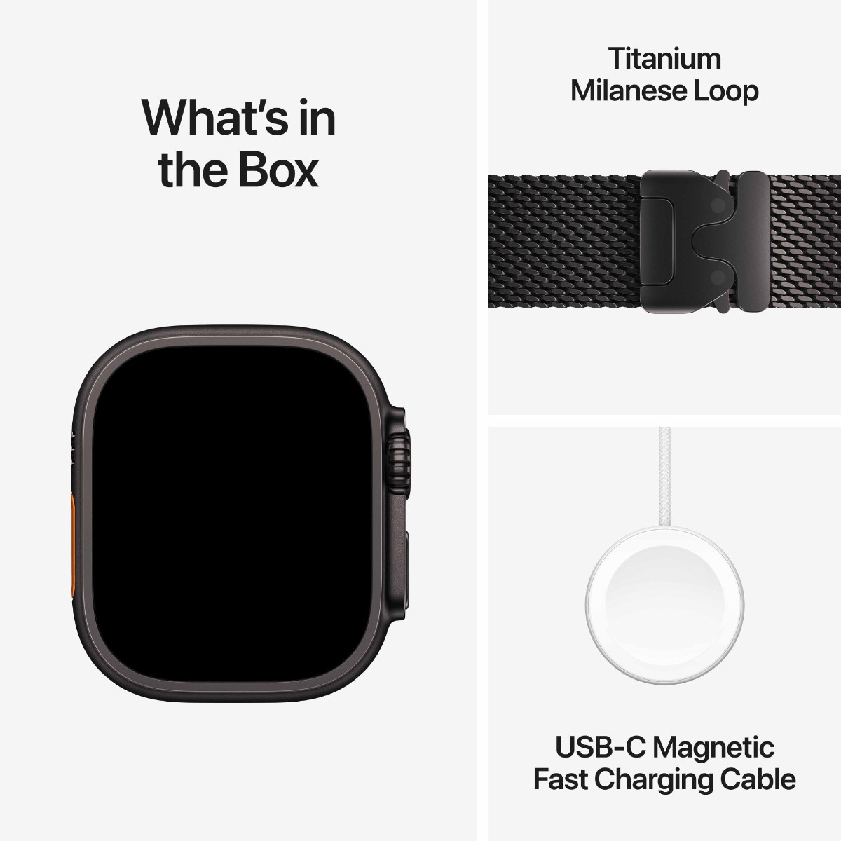 Apple Watch Ultra 4 GPS + Cellular 49mm Black Titanium Case with Black Titanium Milanese Loop Product Image 8