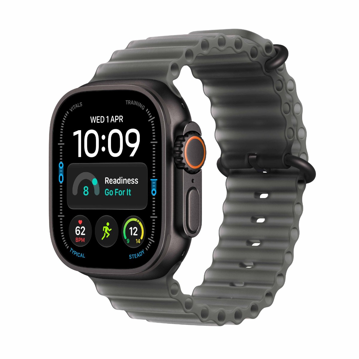 Apple Watch Ultra 4 GPS + Cellular 49mm Black Titanium Case with Translucent Black Ocean Band Product Image 2