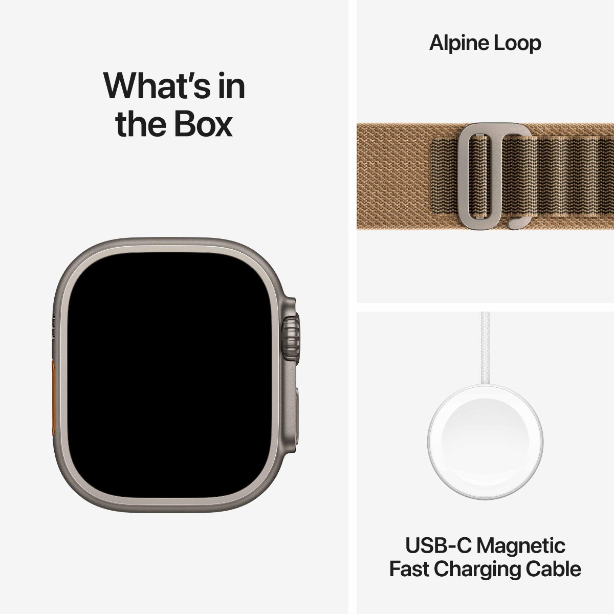 Apple Watch Ultra 4 GPS + Cellular 49mm Natural Titanium Case with Desert Alpine Loop Product Image 6