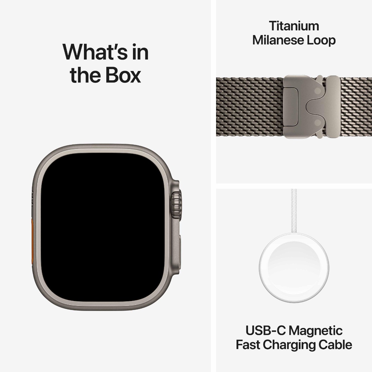 Apple Watch Ultra 4 GPS + Cellular 49mm Natural Titanium Case with Natural Titanium Milanese Loop Product Image 8
