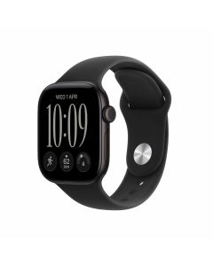 Apple Watch Series 12 GPS 42mm Black Aluminium Case with Black Sport Band