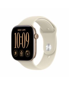 Apple Watch Series 12 GPS 46mm Light Gold Aluminium Case with Sand Sport Band