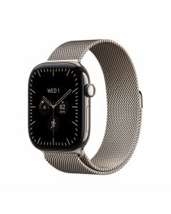 Apple Watch Series 12 GPS + Cellular 42mm Natural Titanium Case with Natural Milanese Loop