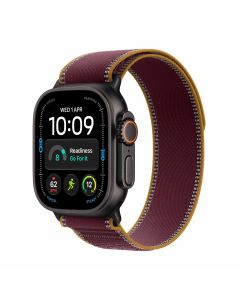 Apple Watch Ultra 4 GPS + Cellular 49mm Black Titanium Case with Burgundy Trail Loop